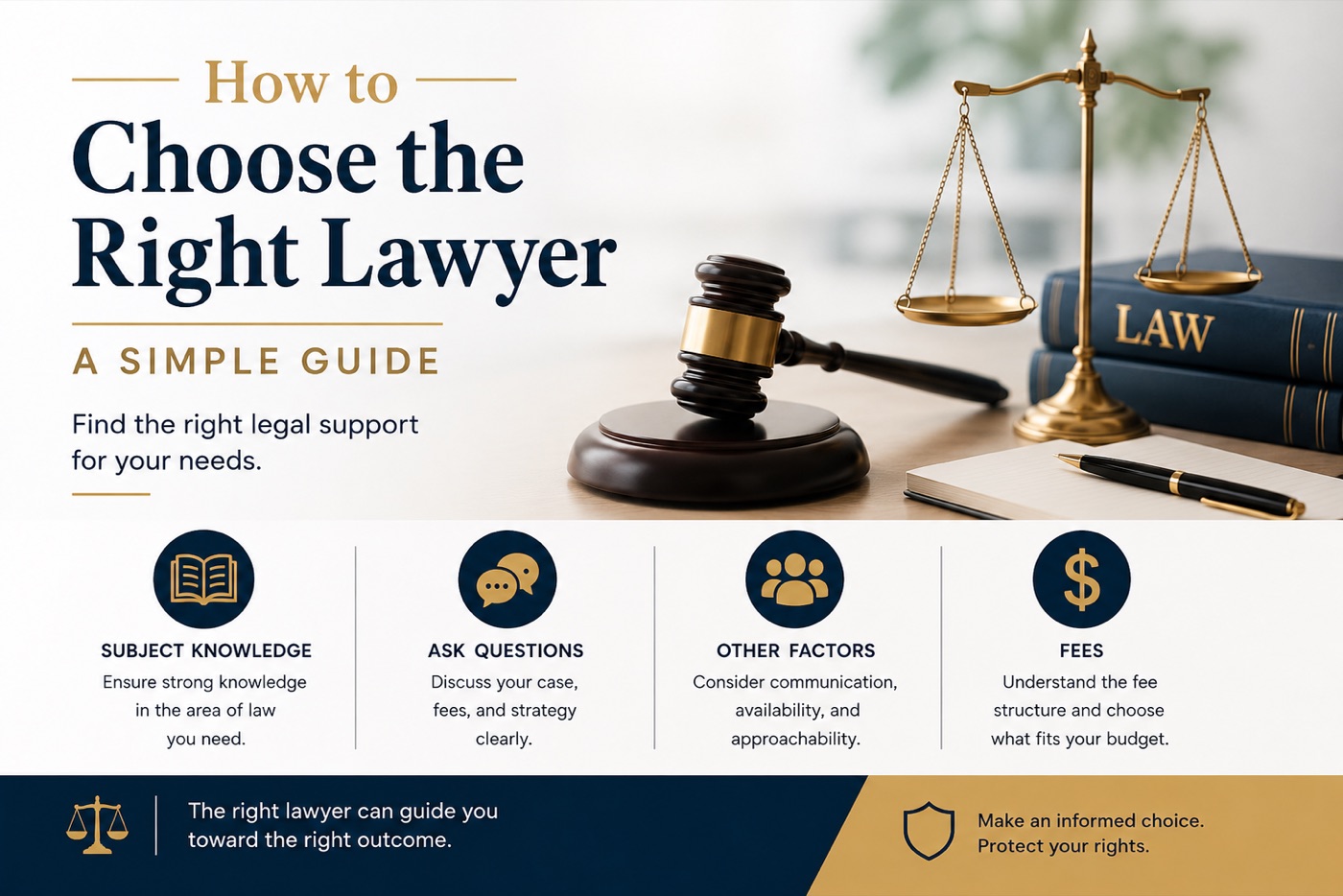 How to choose the right lawyer - a simple guide